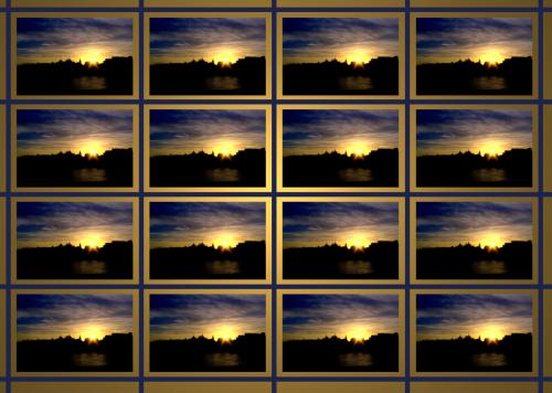 Tramonto sulla città cm 100x150